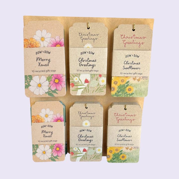 Pacchetto iniziale di etichette regalo natalizie per la vendita all'ingrosso da parte di Sow 'n Sow