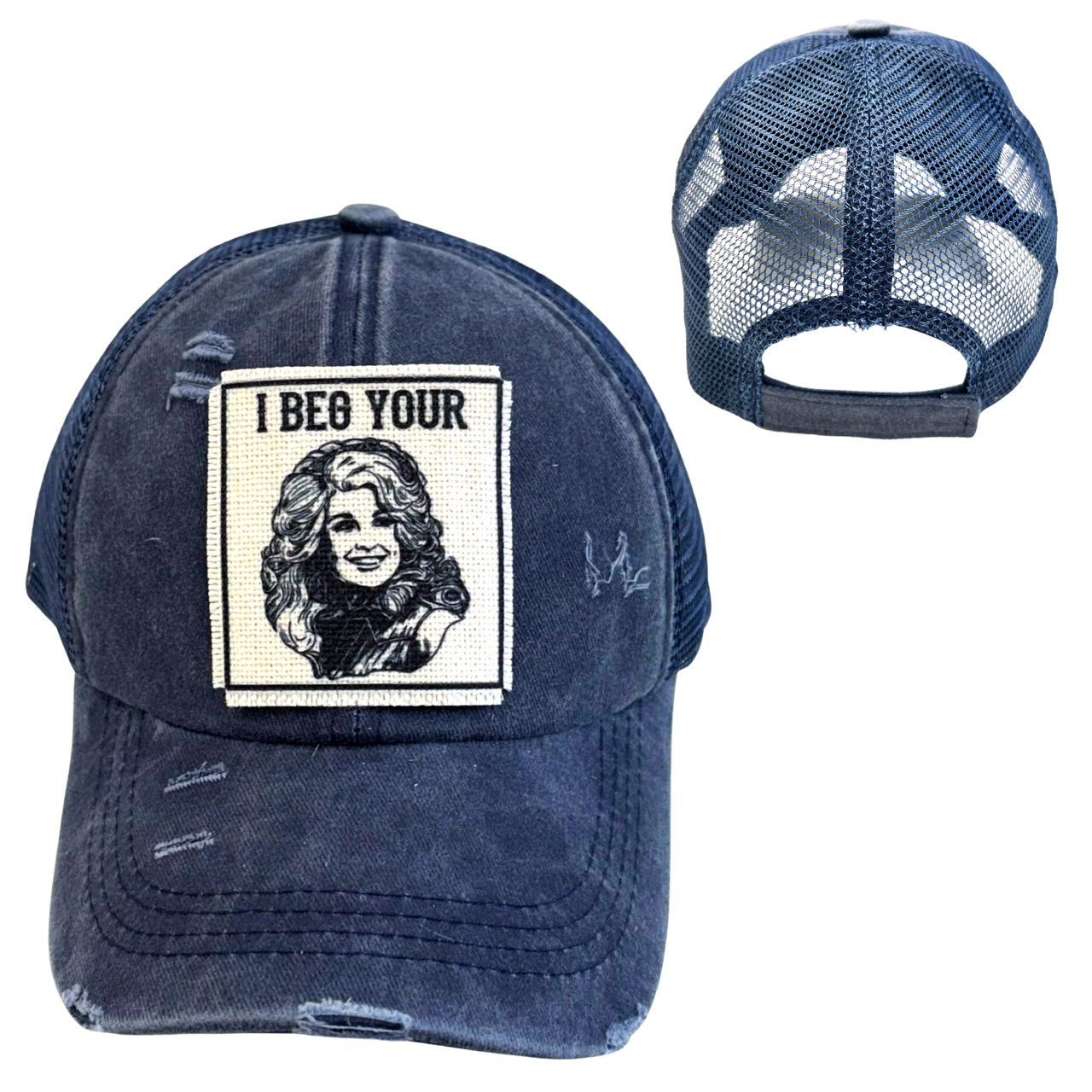 dkhandmade - Vente Casquette de camionneur – femme - JE VOUS EN PRIE VOTRE CASQUETTE | CHAPEAU DE FEMME | DÉTRESSÉ5