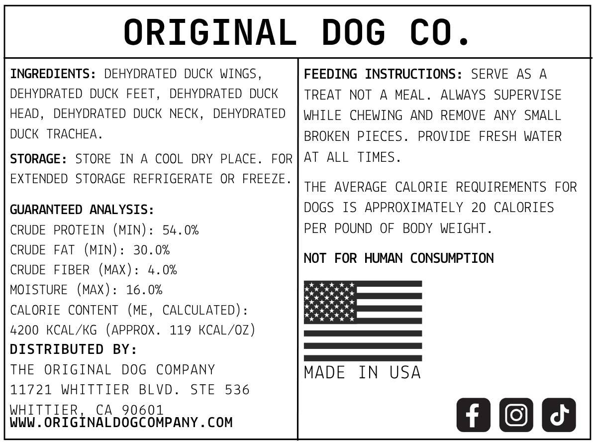 The Original Dog Company - Wholesale Pet Treats - Dog - Heritage Quack Pack - Dehydrated Duck Sampler1