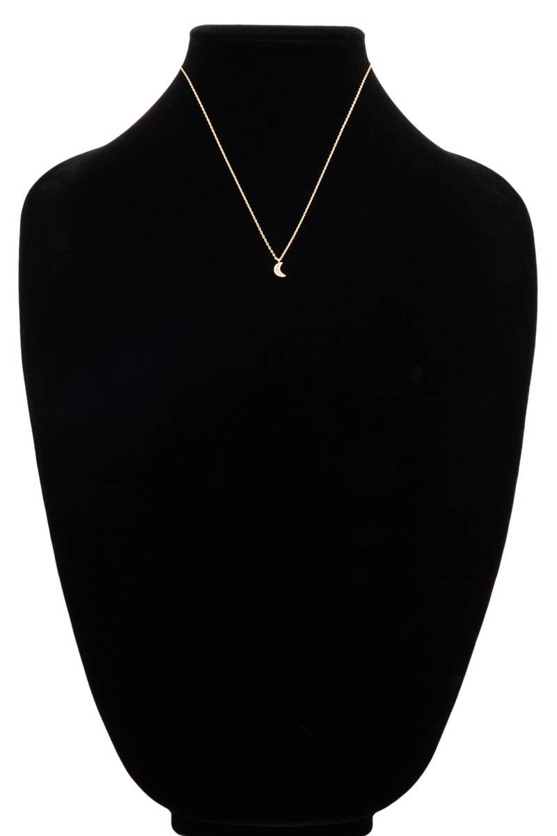 Urbanista – wholesale Hänge-/berlockhalsband – Pave Crystal med mässingsmånhalsband2