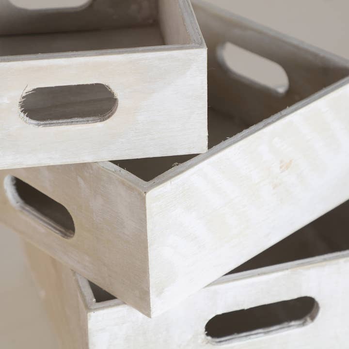 B&B - Wholesale Decorative Box - Box J/3, Made of Poplar Wood, in Cream Color, 20X20X9cm1