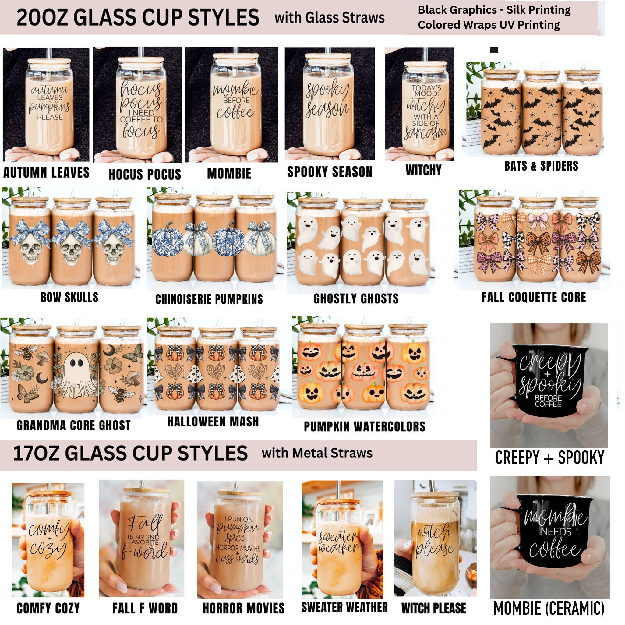 Gia Roma - Wholesale Drinking Glass/Cup - Sale - Fall & Halloween Glass Tumbler Cups, Modern, Funny1