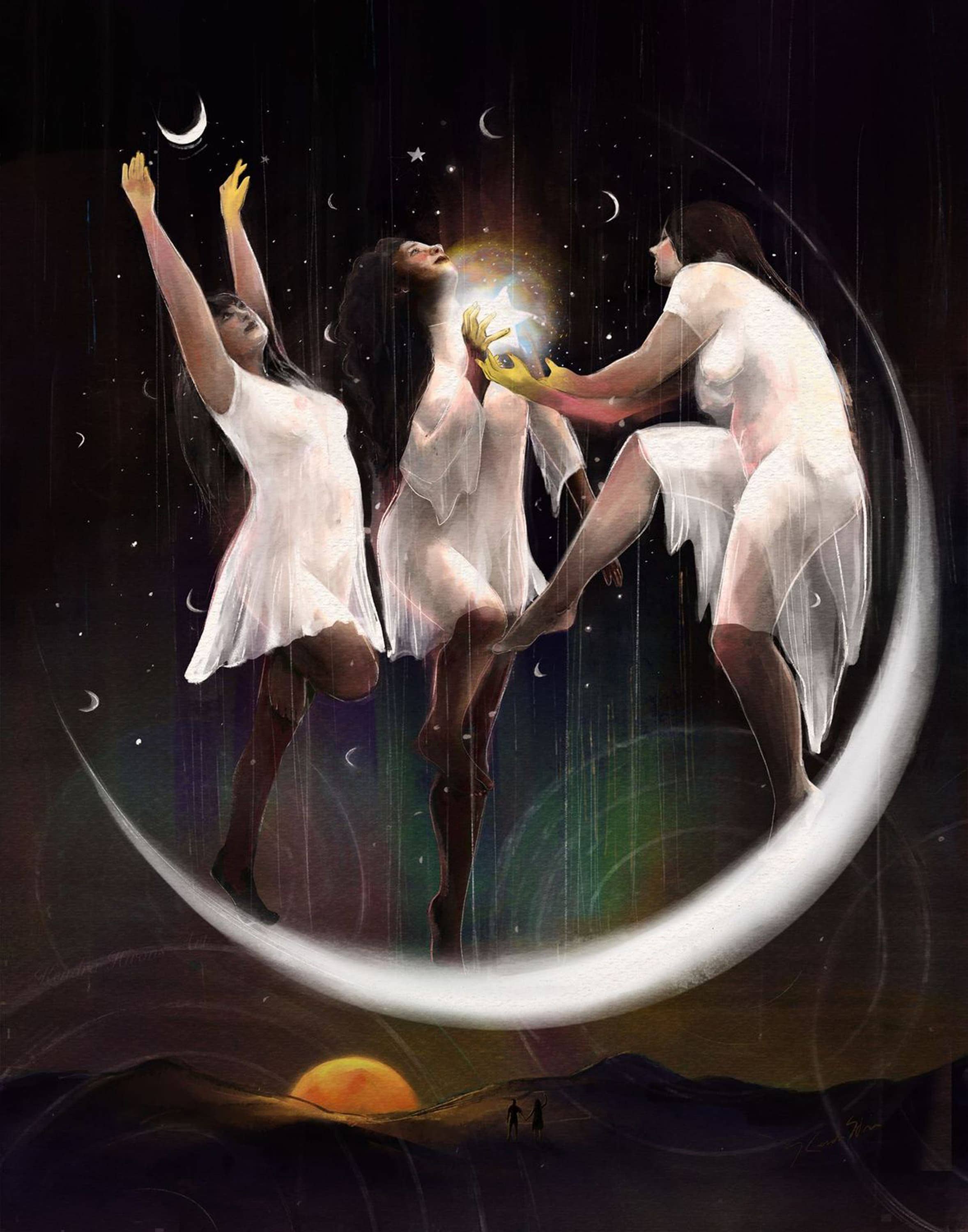 Kendra Hirons Art - Wholesale Art Print - Moon Dancing6