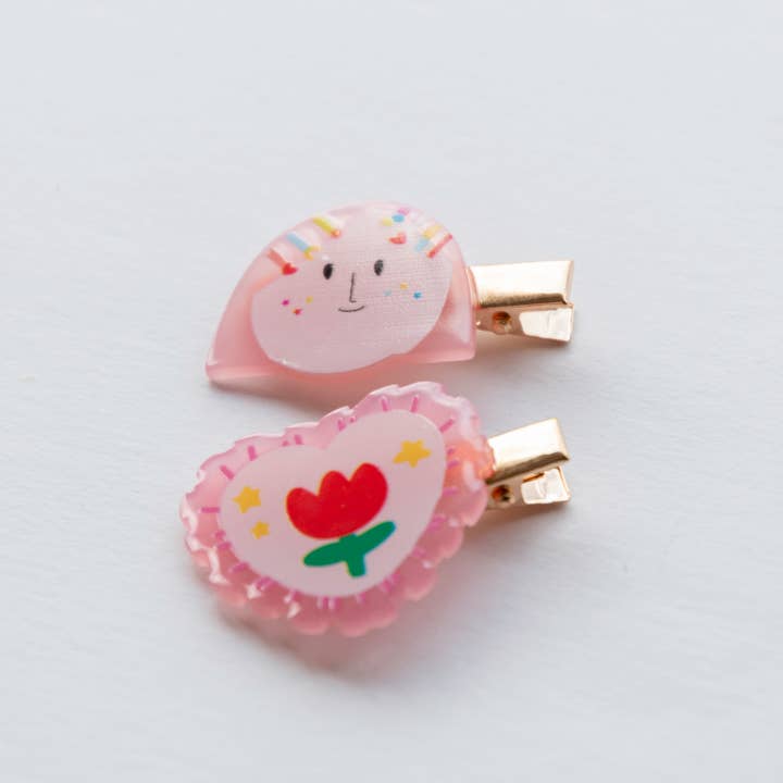 Graffiti Hair Clips | Girl & Tulip for wholesale by Tangle Shiny Stars