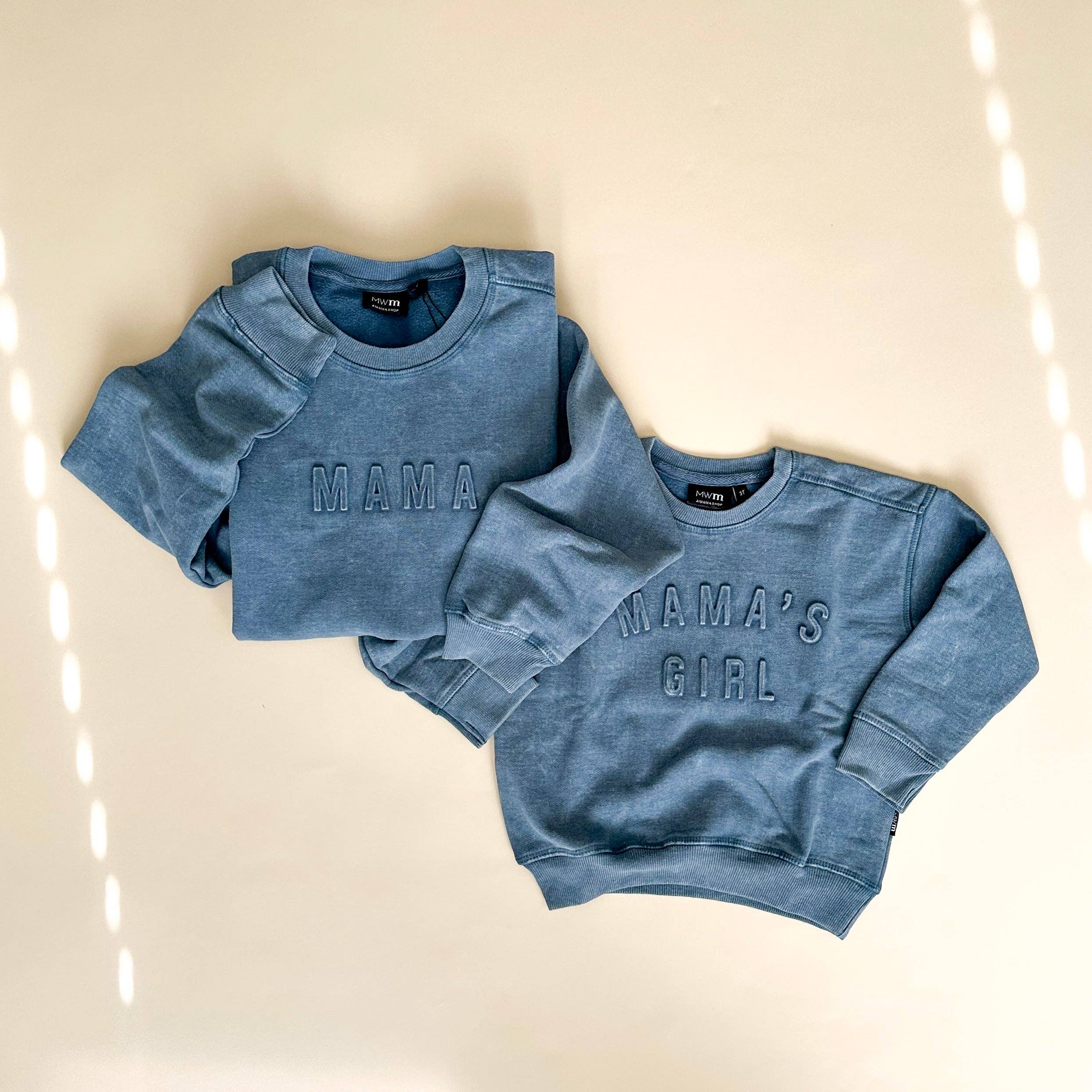 Mama Signature Acid Wash Crewneck - Tide for wholesale on Faire2