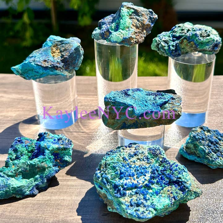 Wholesale Lot 2 Lbs Natural Azurite Chrysocolla Crystal Raw for wholesale by KayleeNYC