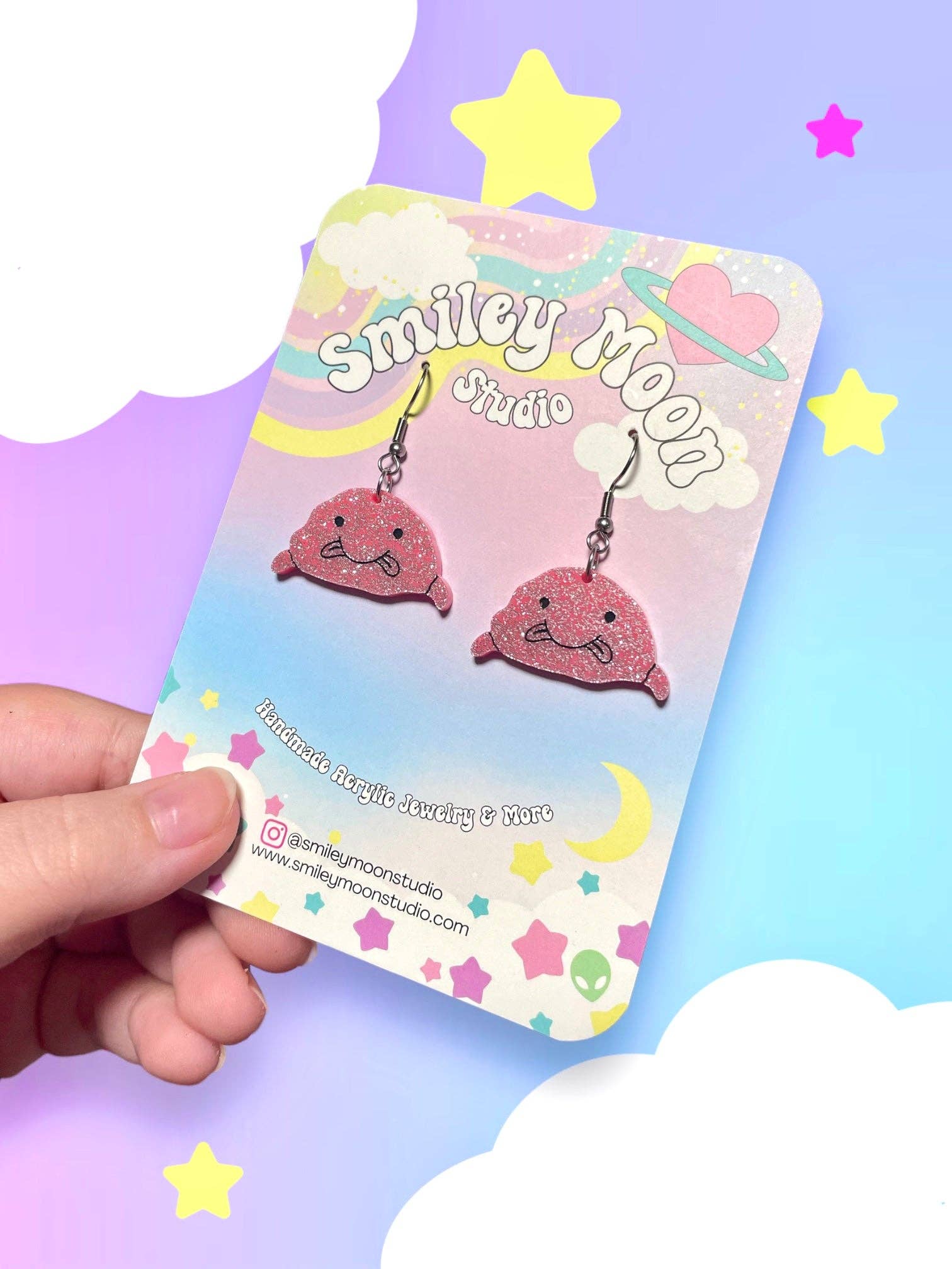 Smiley Moon Studio - Wholesale Dangle Earrings - Blobfish Earrings0