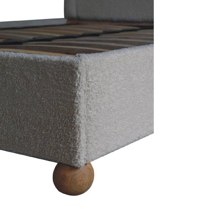 Artisan Furniture – wholesale Bed – Cream Boucle Double Bed2