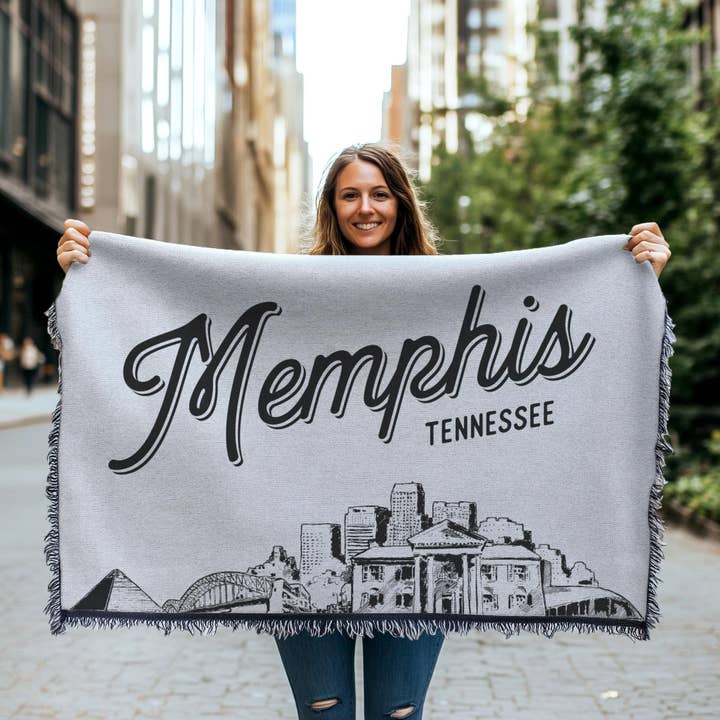 Memphis Tennessee City Blanket for wholesale by Benoit's Design Co.
