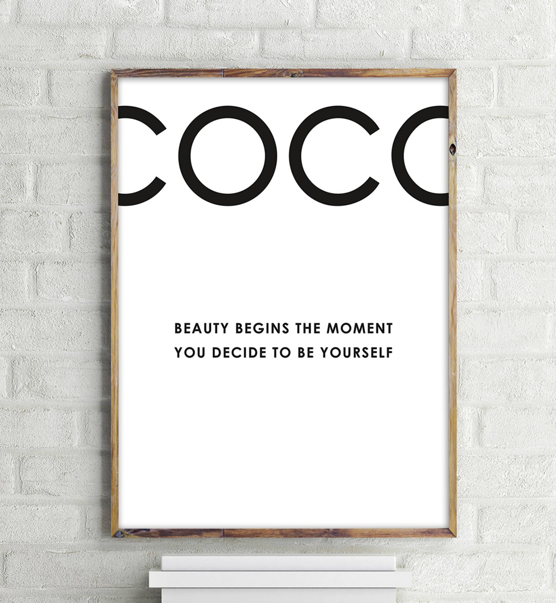 Close Up GmbH - Wholesale Art Print - Coco art print Beauty begins the moment you.. 40 x 30 cm0