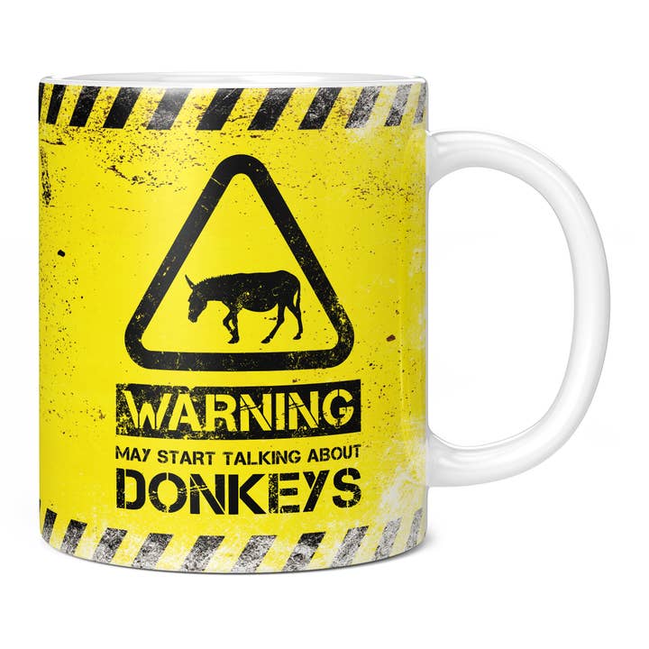 Mug Monster - Wholesale Coffee Mug - Donkey Mug - Warning May Start Talking About Donkeys