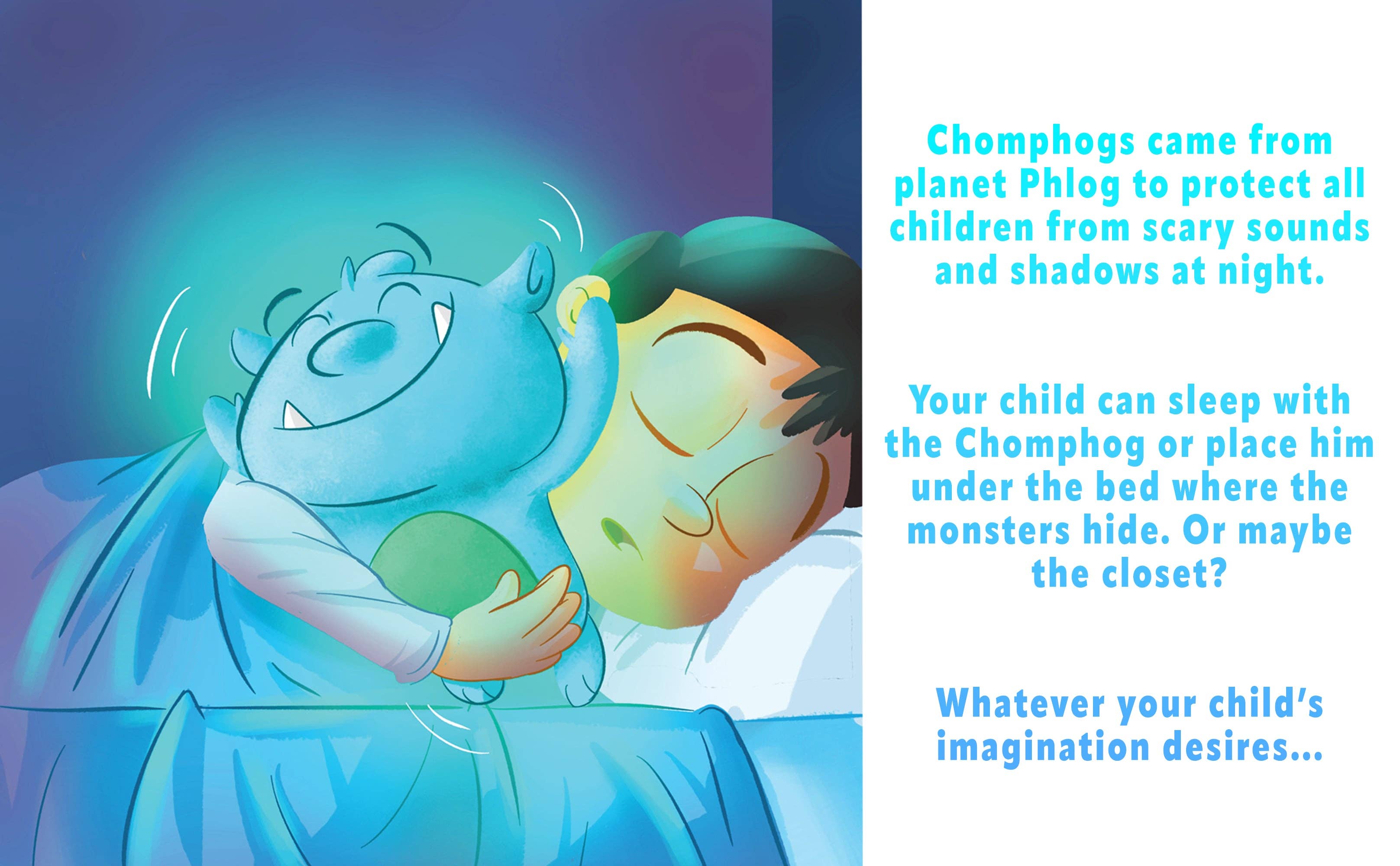 Rudderr, LLC/MintBucket - Wholesale Stuffed/Plush Toy - Kids & Baby - Chomphogs on Guard - Solution for Kids Scared of the Dark9