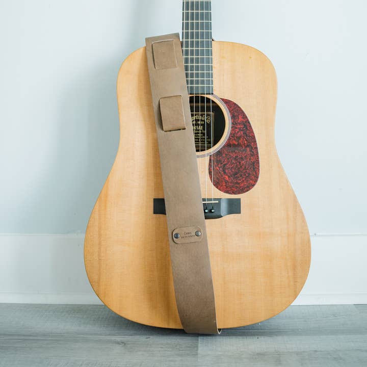 Handmade Leather Guitar Strap for wholesale by Iron and Grain Leather Co.
