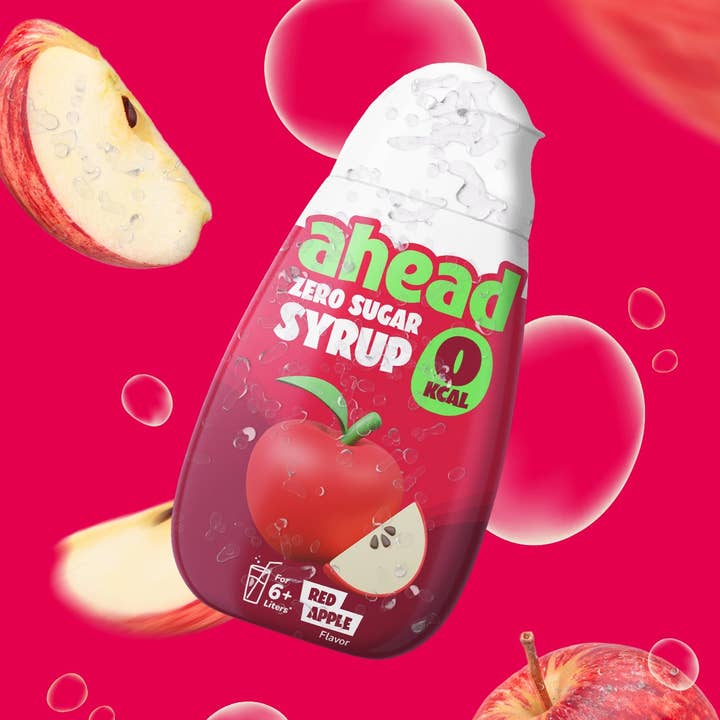 ahead - Wholesale Flavored Syrup - Zero Sugar Syrup - Apple (Tray 12x48ml)0