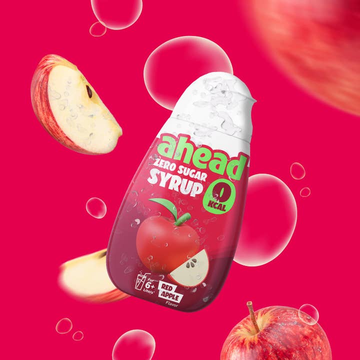 ahead – Großhandel Aromatisierter Sirup – Zero Sugar Sirup - Apple (Tray 12x48ml)
