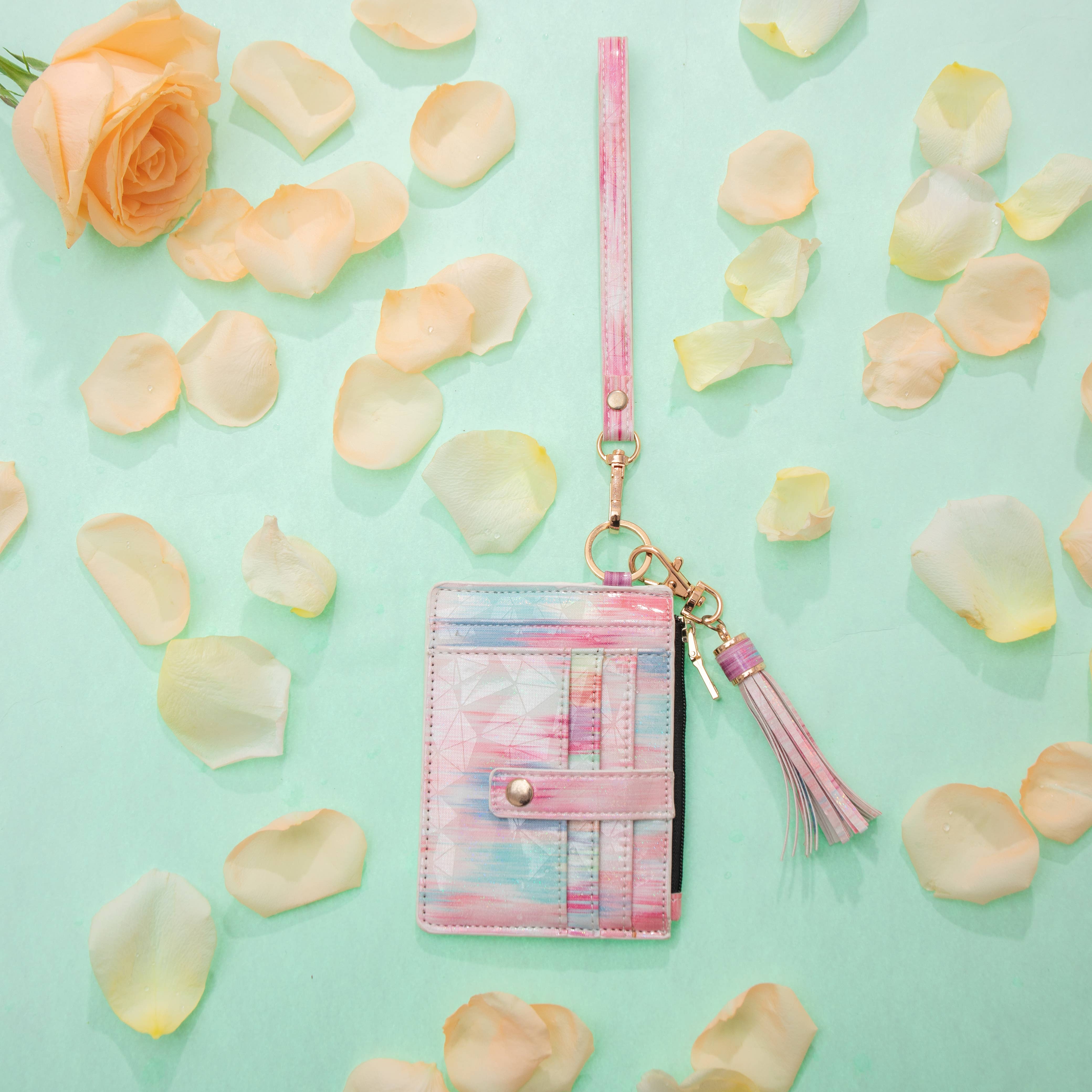 Sparkle Being – Carteira para cartões - Mulher por atacado – Carteira fina e elegante para cartões de pulso vegan em pele7