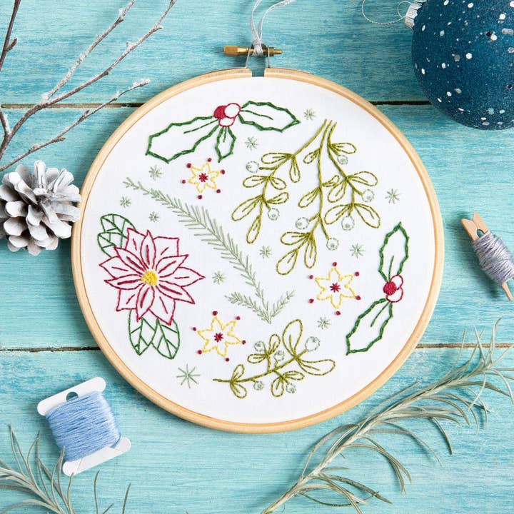 Winter Walk Embroidery Kit | Christmas Craft Kit for Beginners for wholesale by Hawthorn Handmade (US Duties Paid)
