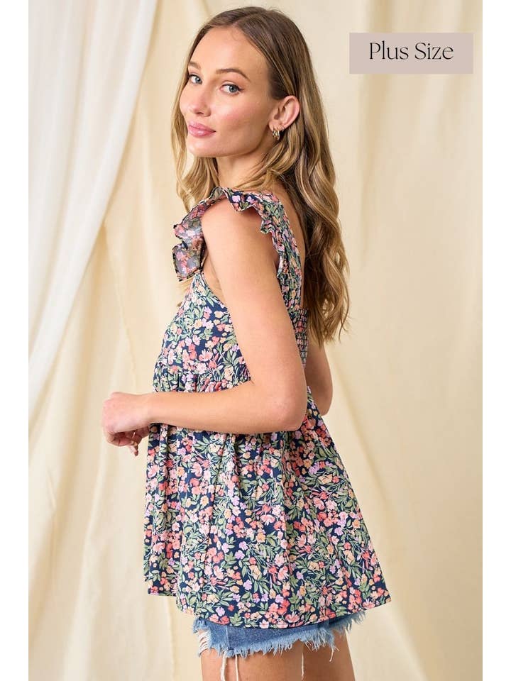 lovely melody - Wholesale Blouse - Women's - LMT3794PL-PLUS SIZE Ava Floral print top