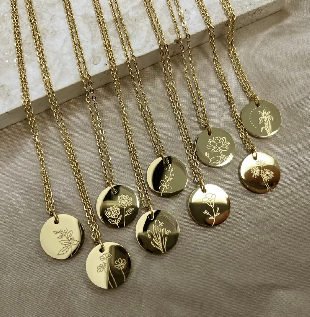 Stirling Thyme – Engroshandel Halskæde med vedhæng – Fødselsblomst halskæder0