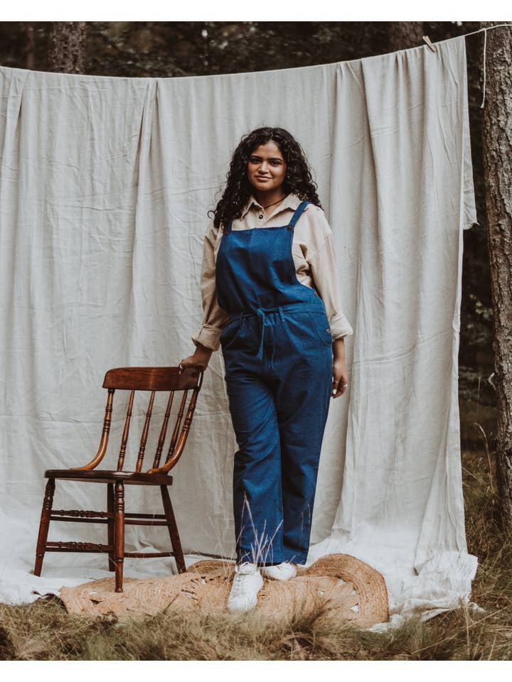 Hemp & Hope - Vente Salopette – femme - Salopette en chanvre Tama - Bleu3