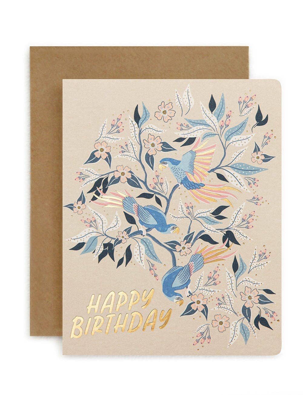 Bespoke Letterpress - Wholesale Birthday card - Happy Birthday (Parrots) Greeting Card0