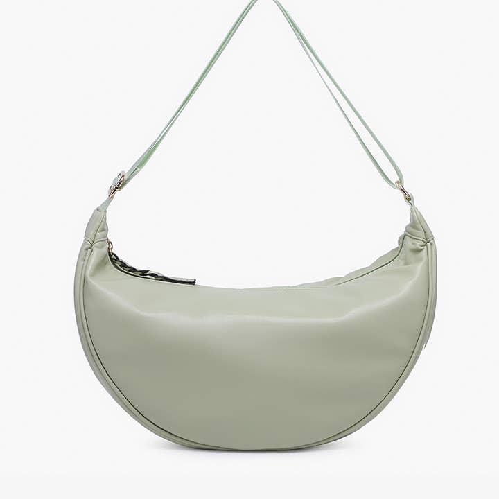 Jen & Co. - Wholesale Crossbody Bag - Women's - M2671 Stella Banana Sling Bag w/ Braided Zipper