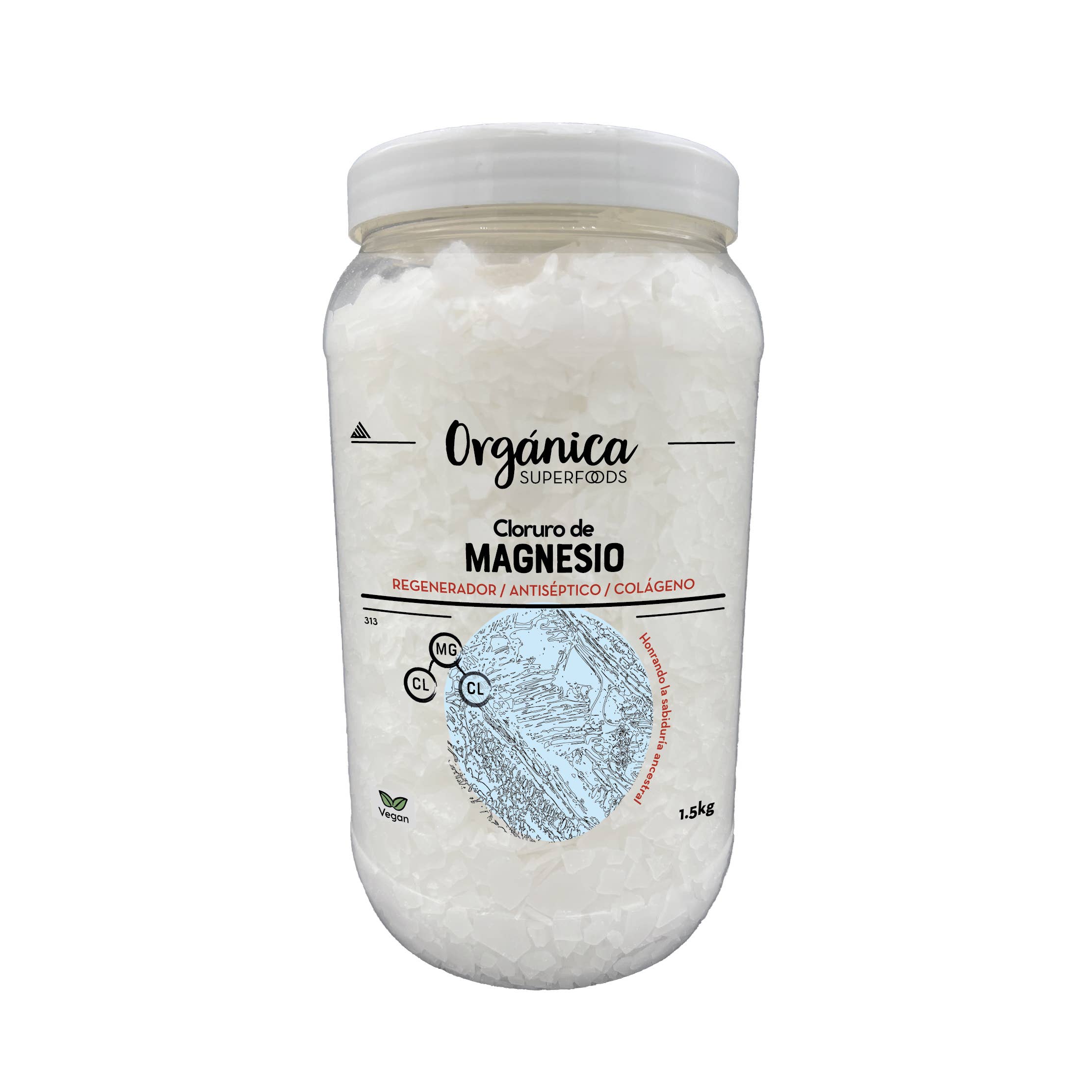 Orgánica Superfoods SL - Wholesale Protein/Superfood Powder - Magnesium Chloride Flakes - 1500g