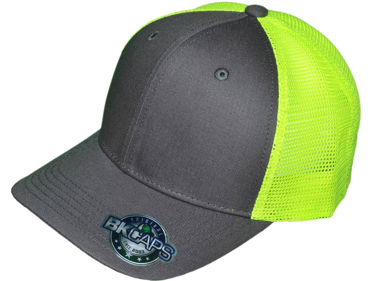 Buck Wholesale - Vendita all'ingrosso Cappellino  da camionista - Unisex - Cappellini Trucker Vuoti - 6 Pannelli Strutturati con Visiera Leggermente Curva23