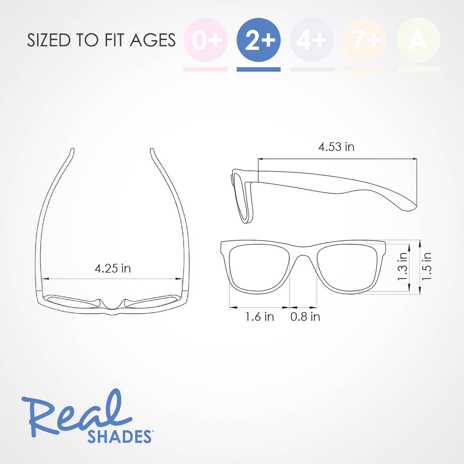 Real Shades - Wholesale Sunglasses - Kids - Surf Flexible Frame Sunglasses for Toddlers 2+13