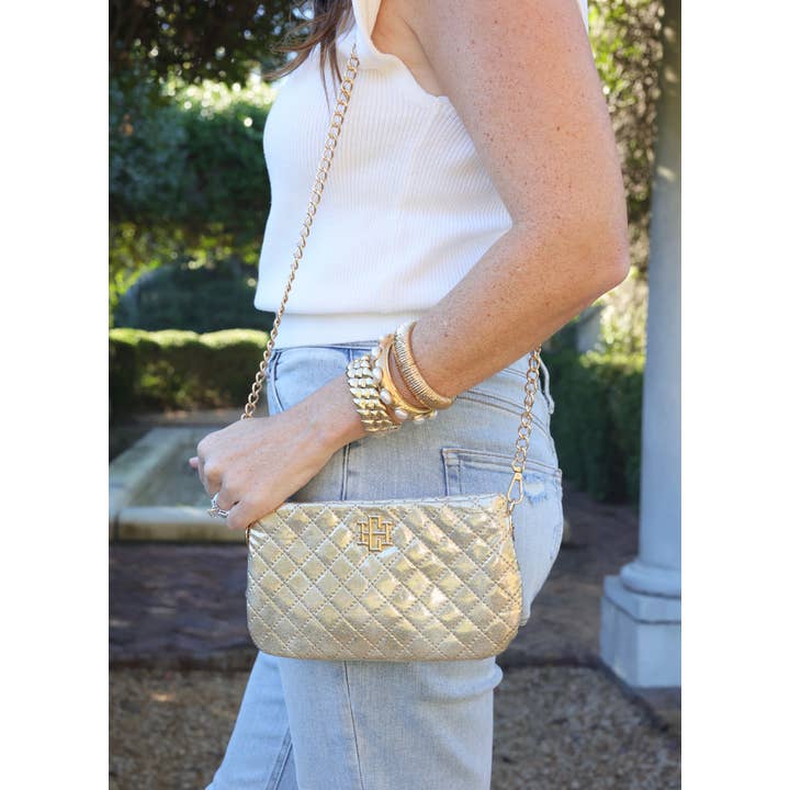 Caroline Hill - Wholesale Crossbody Bag - Women's - Livi Quilted Crossbody CHAMPAGNE POP