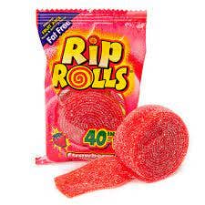 Long Island Candy Factory - Wholesale Gummy - Rip Rolls Strawberry 1.4 oz 24 Count