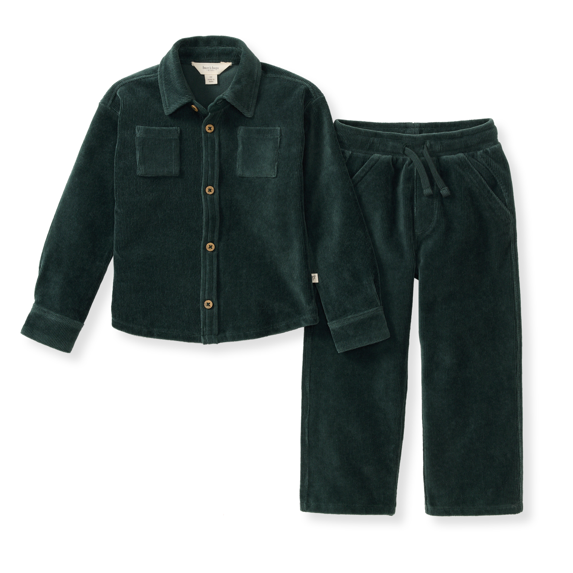 Burt's Bees Baby - Wholesale Top & Pant Set - Kids - Knit Corduroy Boy Shirt & Pants Set0