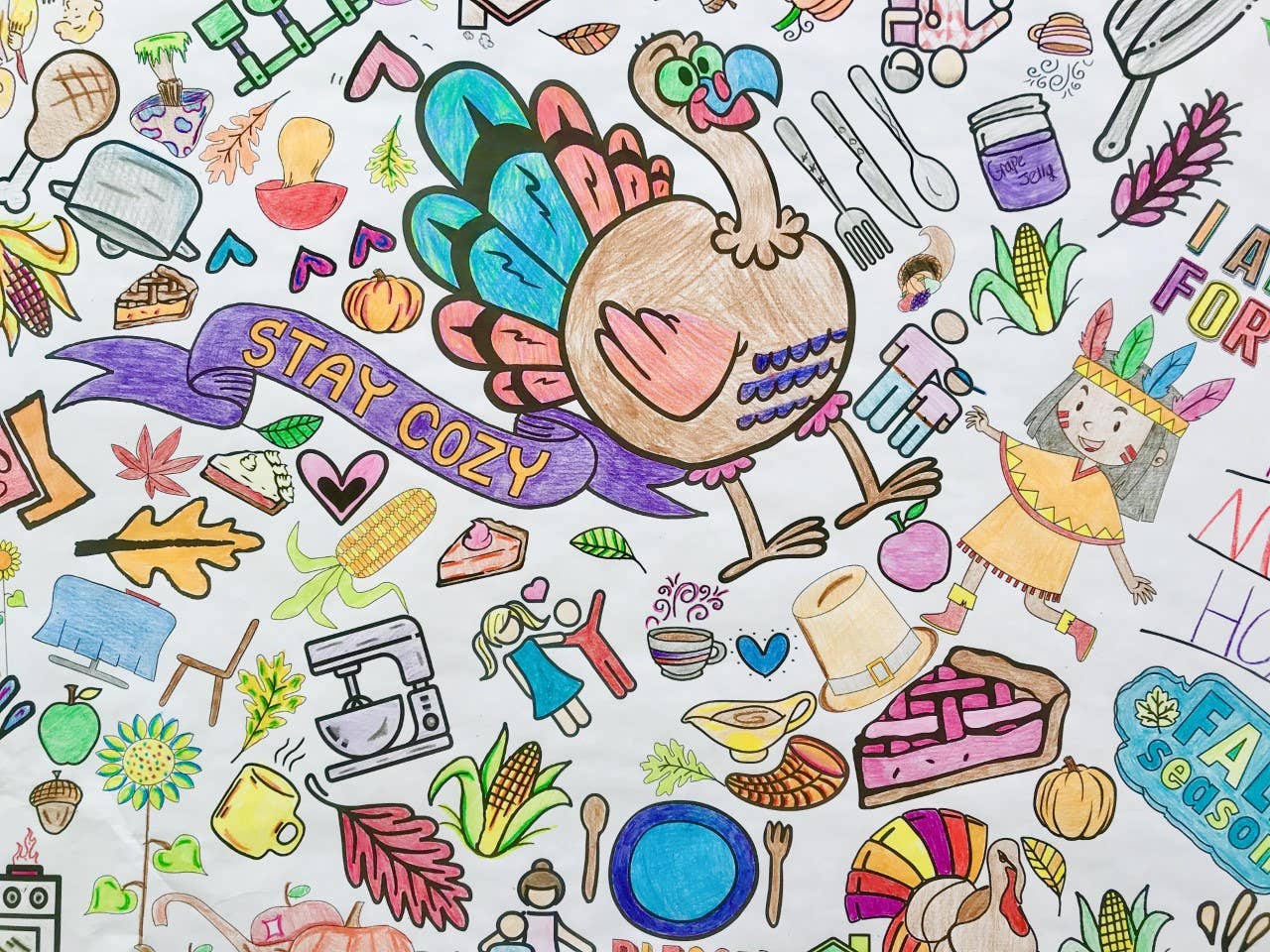 Creative Crayons Workshop - Wholesale Coloring Tablecloth - Kids & Baby - Thanksgiving Coloring Tablecloth10