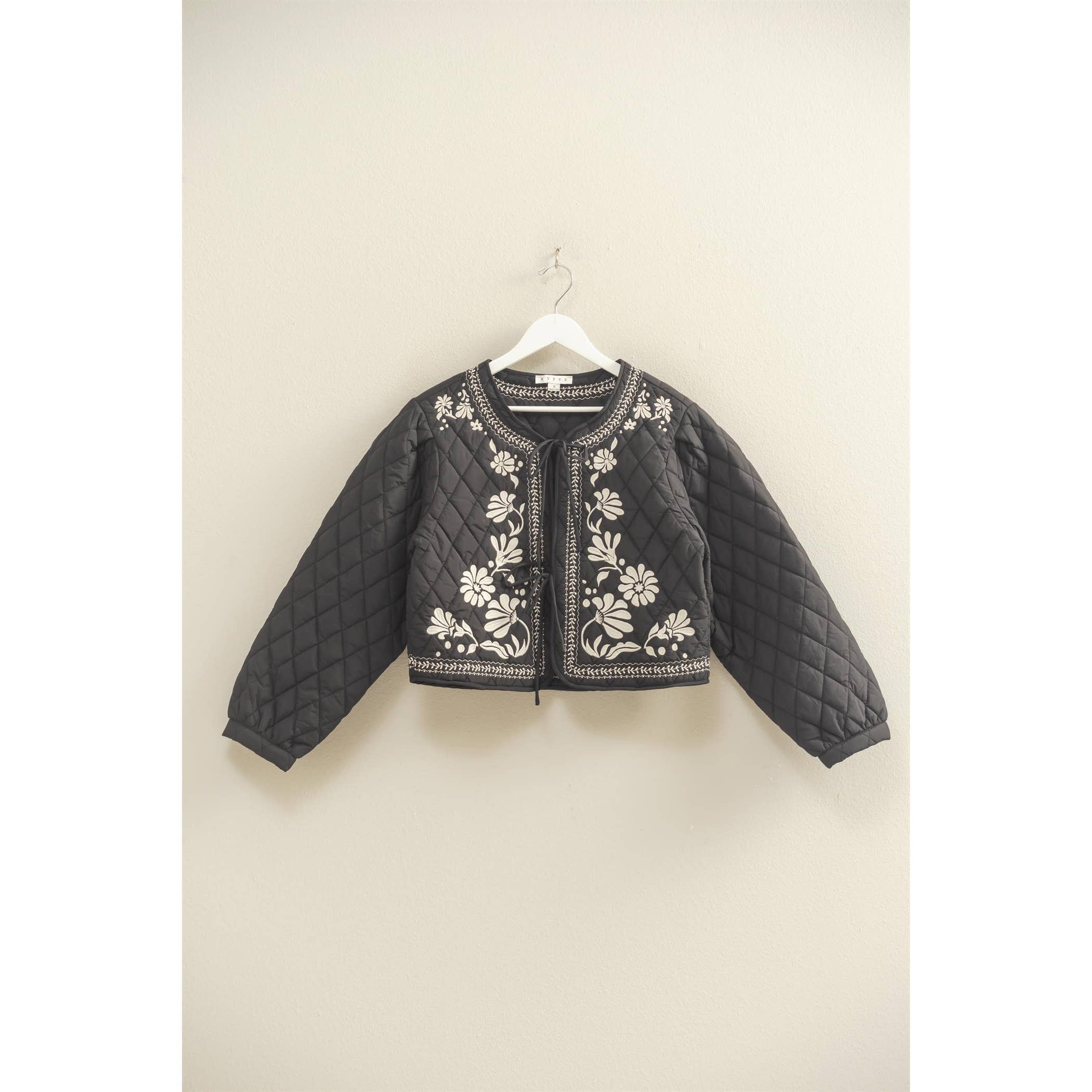HYFVE - Wholesale Jacket - Women's - Quilted Floral Embroidered Padding Jacket2