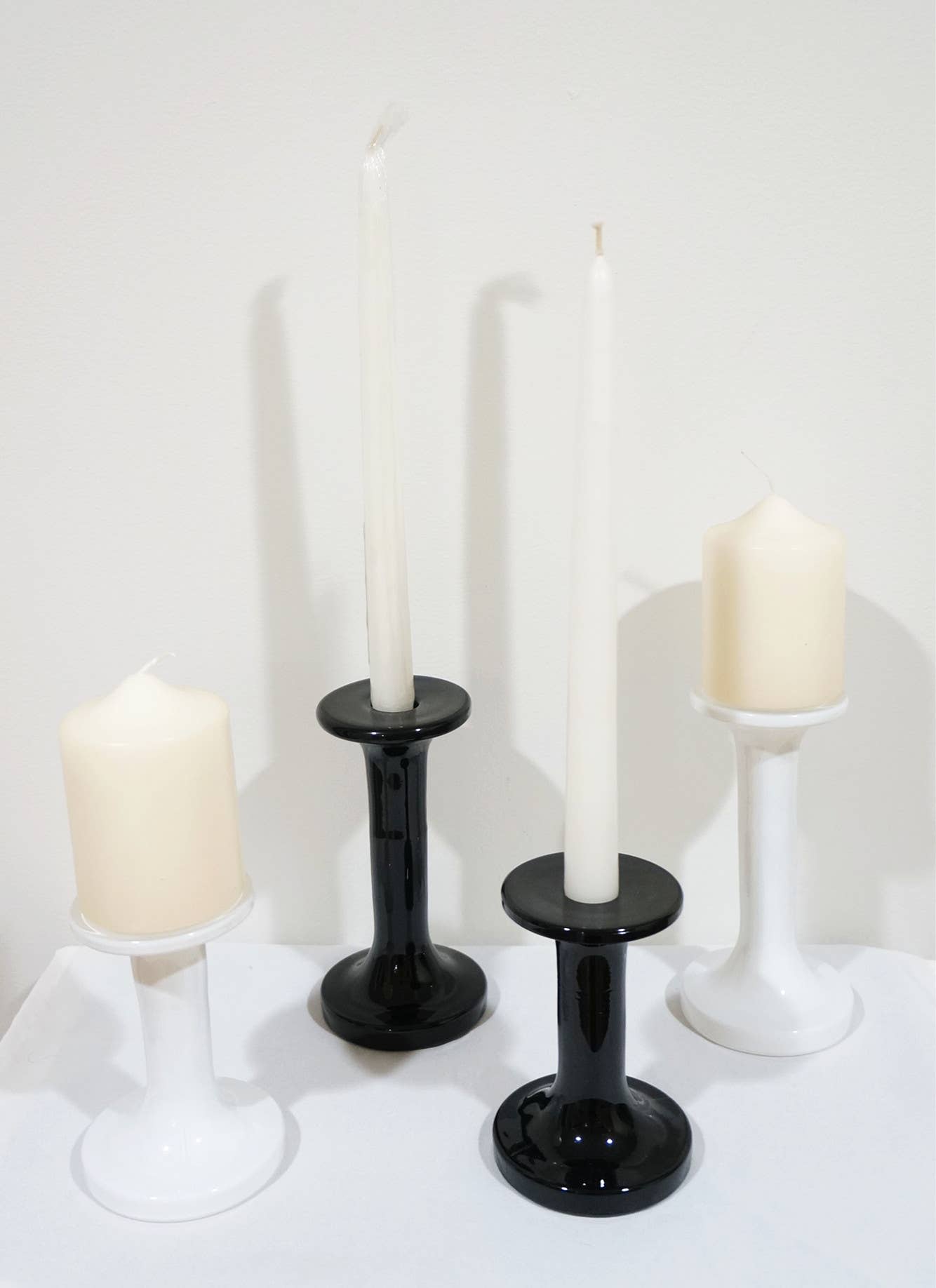 Sweet Home Deco – Großhandel Kerzenhalter – Glas-Kerzenhalter für Spitz- und Säulenkerzen, zwei Größen10