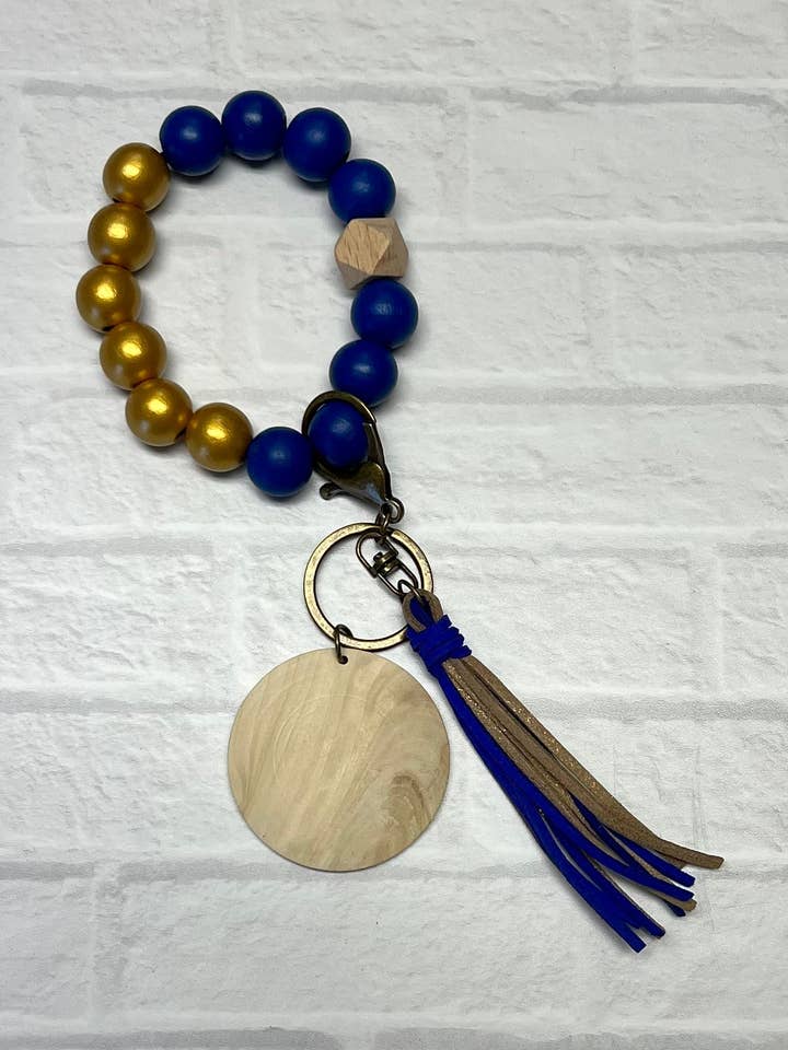 Navy Blue/Gold Wristlet for wholesale by KW Laser Supplies