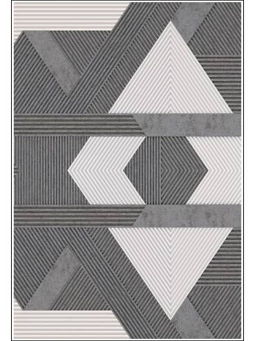 Zino grijs vloerkleed met geometrisch patroon voor wholesale door Mani Textile