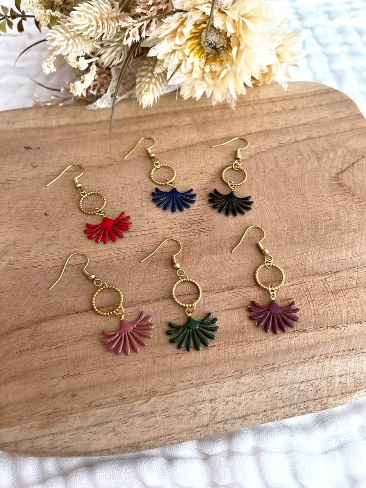 Oorbellen GINKGO - roestvrij staal voor wholesale door Innaya