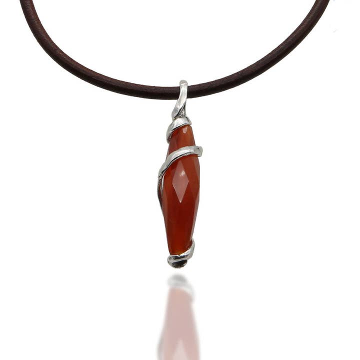 Silverhänge och halvädelsten BrioletteCR001 cut för wholesale av Mandile Gioielli