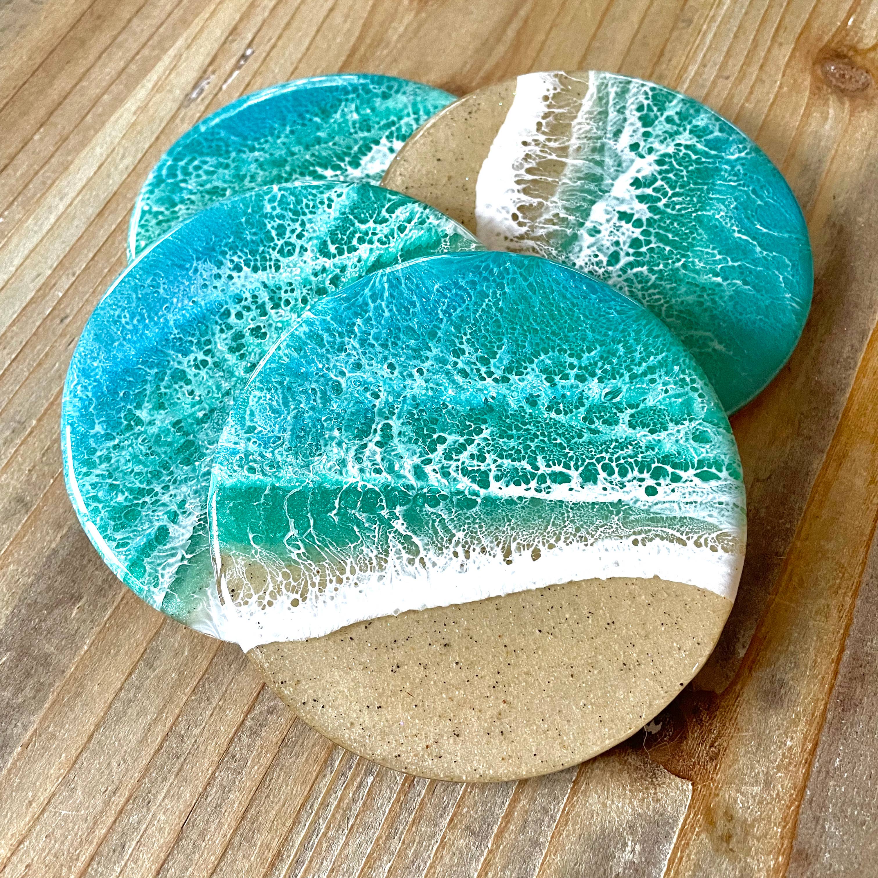 Sea Lion Studio – Großhandel Untersetzer – Ocean Wave Untersetzer-Set (4 Stück)16