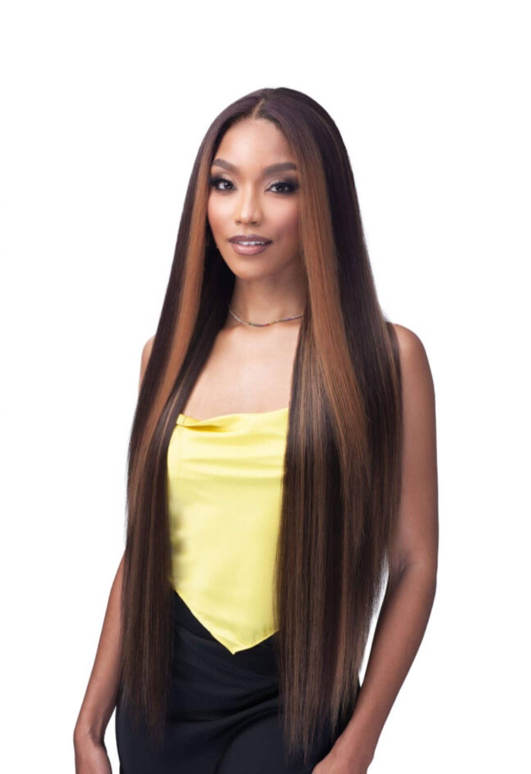 Majestic Wholesale - Wholesale Hair Extensions - Human Hair Blend Lace Wig 4" Part Baby Hair Heat Safe2