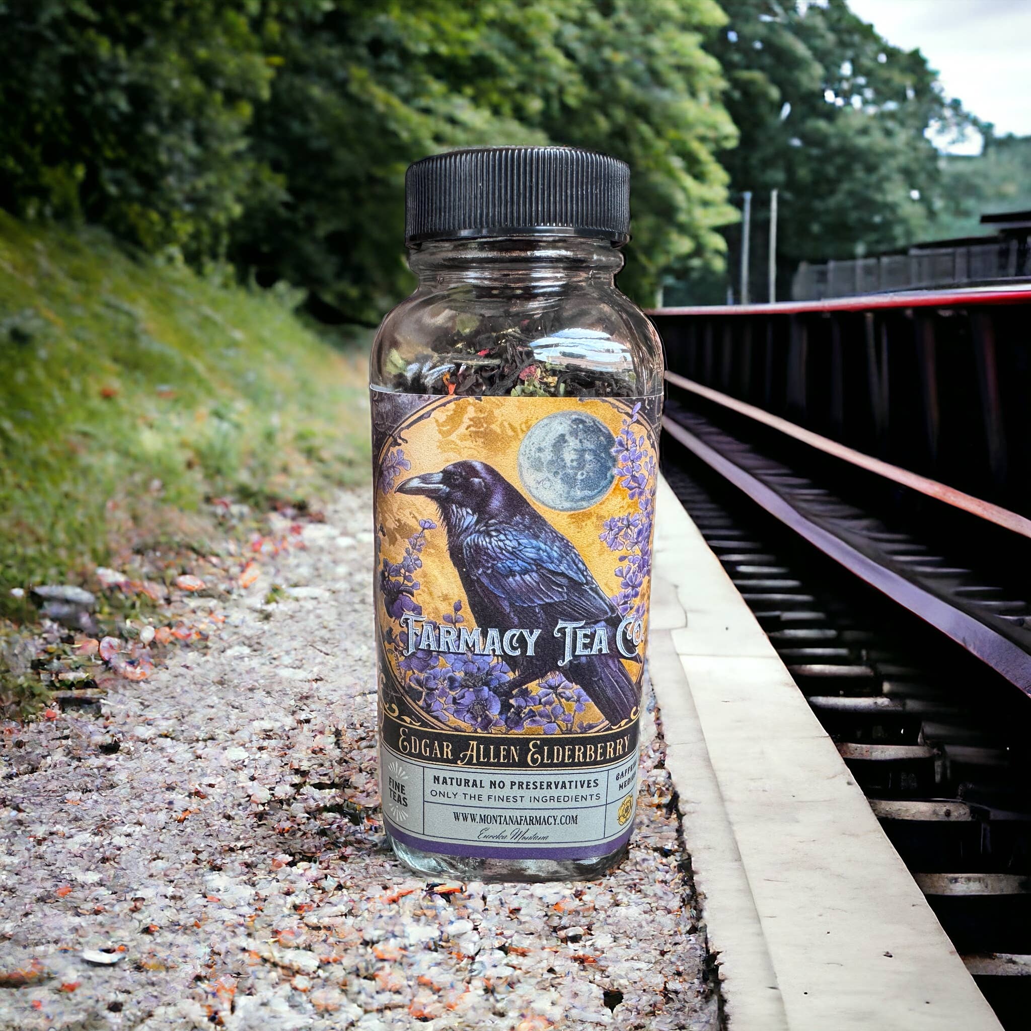 Montana Farmacy - Wholesale Losse thee - Edgar Allen Vlierbes Crowd Raven Dark Academia Dichter Thee9