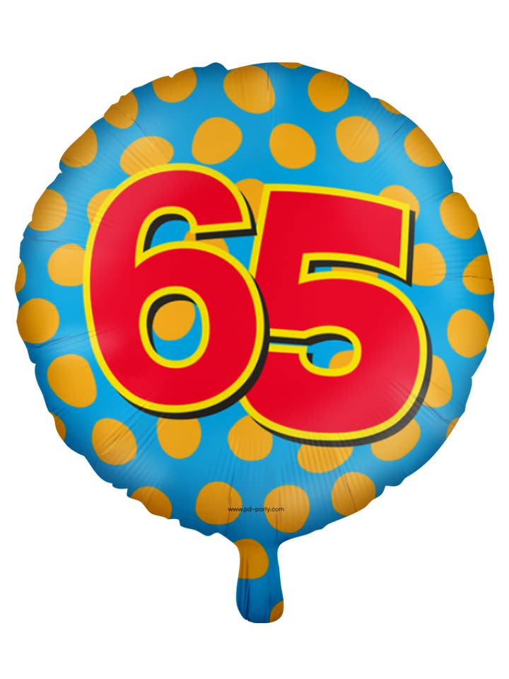 Globos foil Happy - 65 años para venta al por mayor de PD Party