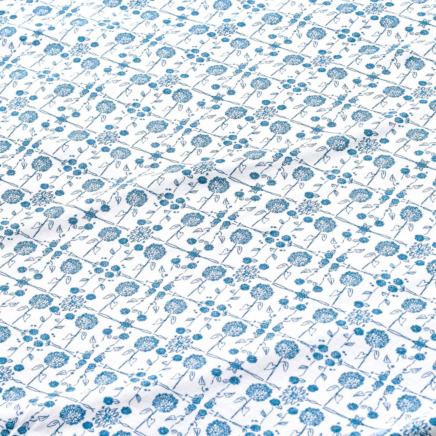 Coastal Bloom Blue Hydrangeas Women's Button Front Long Pajama Set for wholesale on Faire2