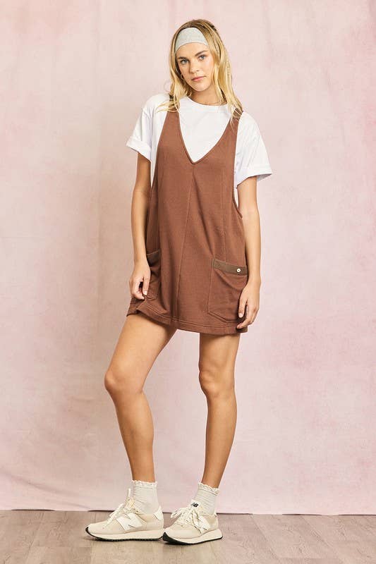 ILLA ILLA - Wholesale Dress - Women's - Cotton Terry Twill Tape Overall Mini Dress15