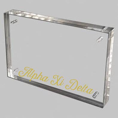 Over The Moon Greek - Wholesale Picture Frame - Sorority Acrylic Frame with Gold Foil Lettering5