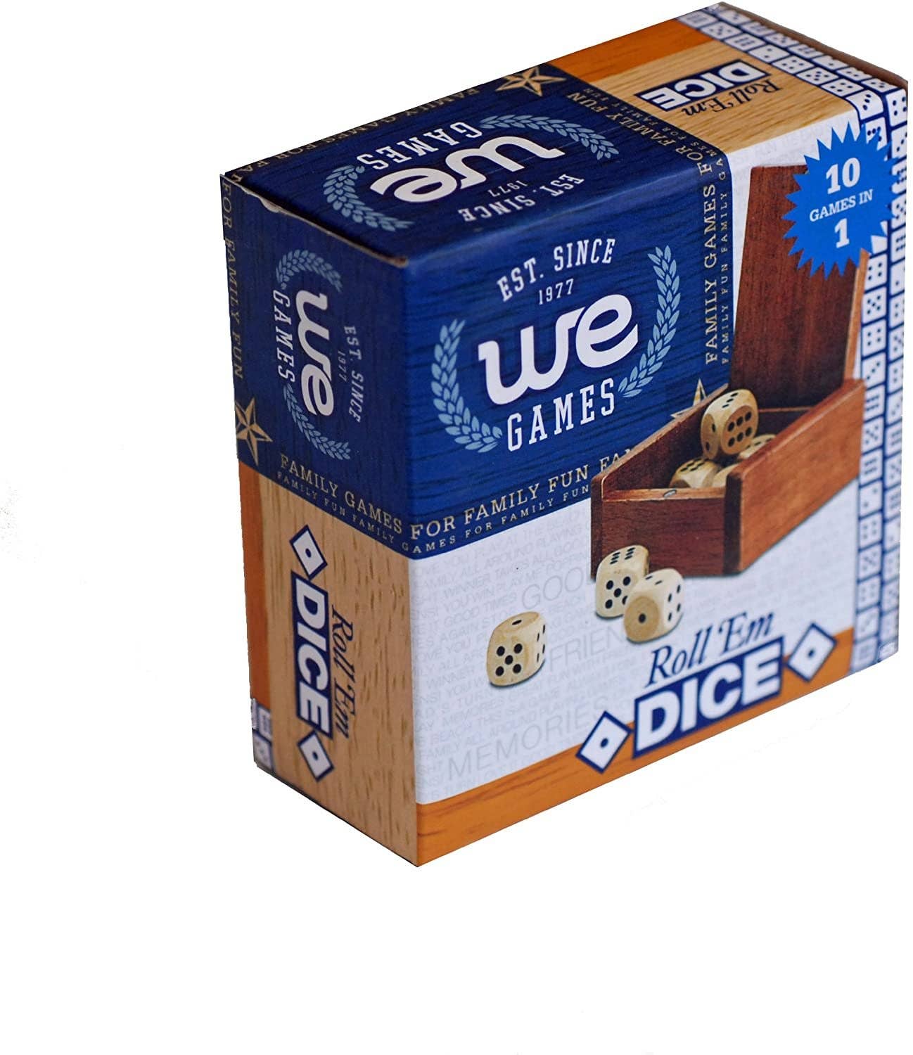 Wood Expressions - Wholesale Dice - Wooden Dice Box and 8 Wooden Dice5