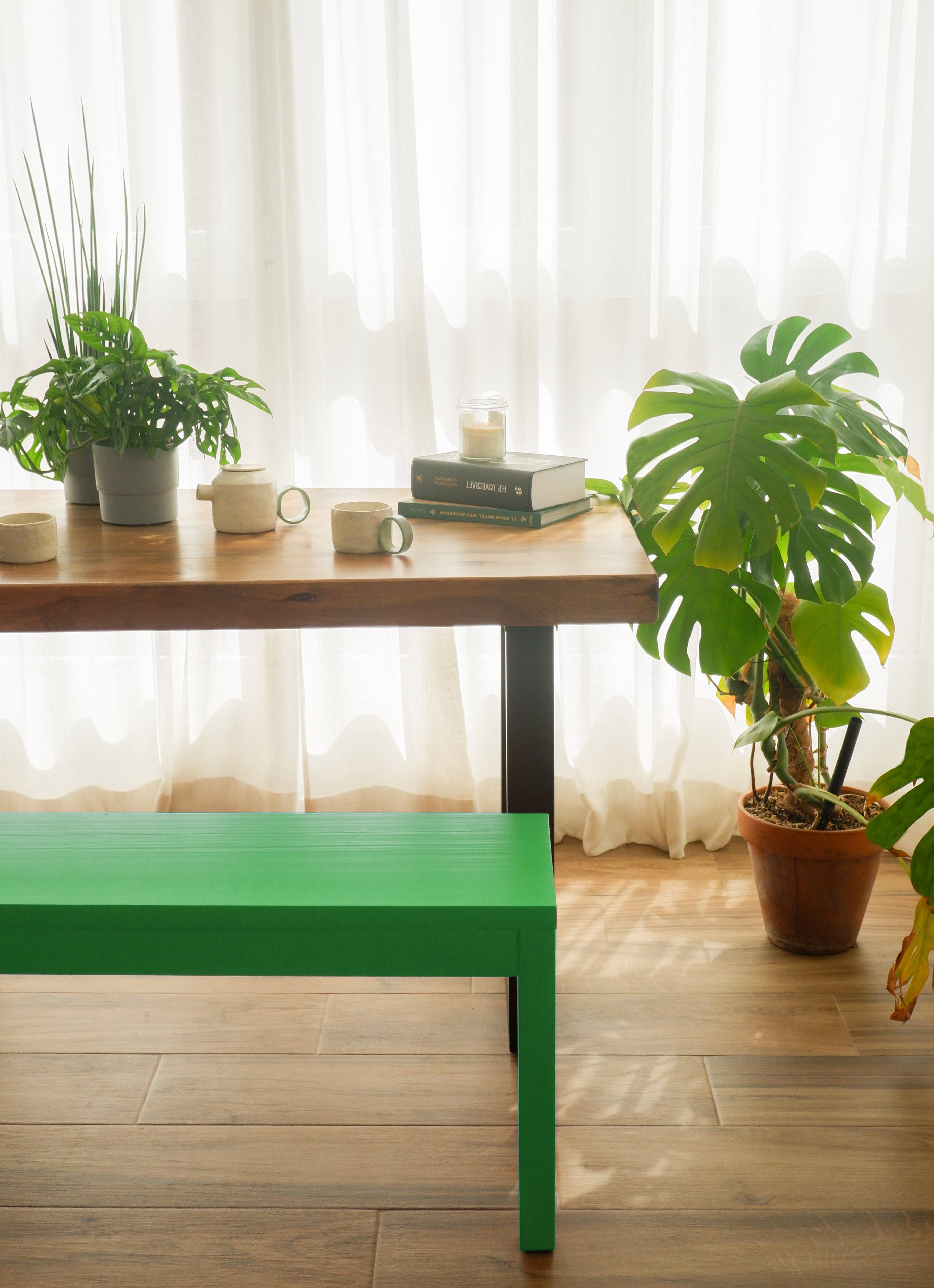 Really Nice Things - Wholesale Bench - Solid pine lacquered bench Emerald Green3
