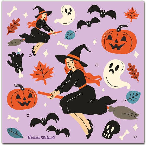 Violette Stickers - Wholesale Sticker - K367 Purple Witch1