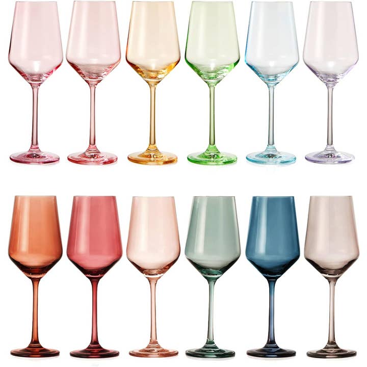 The Wine Savant / Khen Glassware - Wholesale Wine Glass - Wine Glass SINGLE, Muted Green Colored Large 12 oz Glass